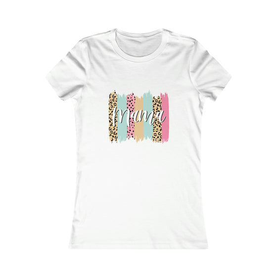 CHILL STITCH – Women’s Bella Canvas – Mom T-shirt –Mama Paint Strokes Leopard