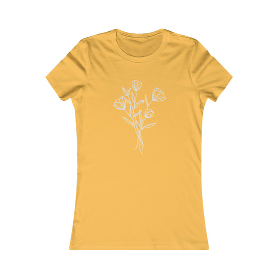 CHILL STITCH – Women’s Bella Canvas -T-shirt –  Flower Boquete Trio