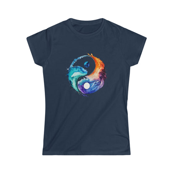 Yin Yang Symbol  V3  T-Shirt | Women's Soft style Tee