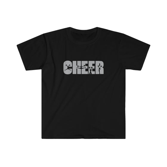 CHILL STITCH – Sporting Name Athlete Silhouettes - Unisex Soft Style T-Shirt – Cheer Cheerleading