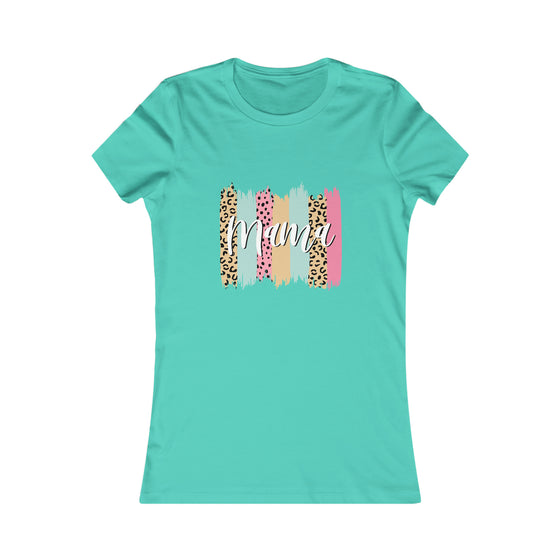 CHILL STITCH – Women’s Bella Canvas – Mom T-shirt –Mama Paint Strokes Leopard