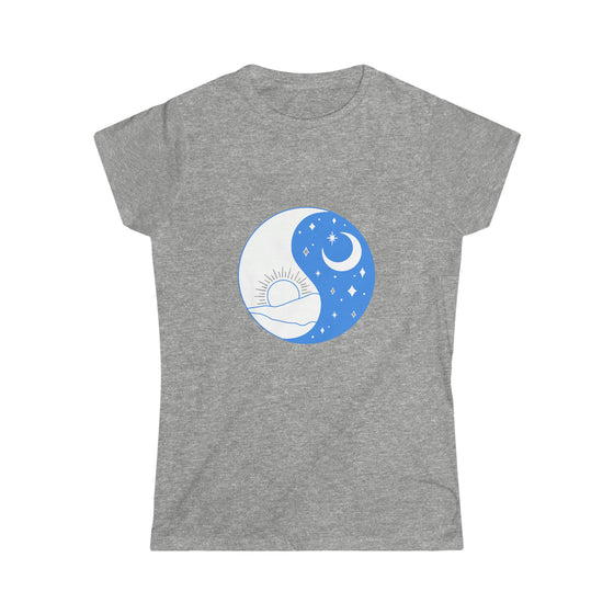 CHILL STITCH | Women's Soft style Tee | Sun Moon Ying Yang T-shirt