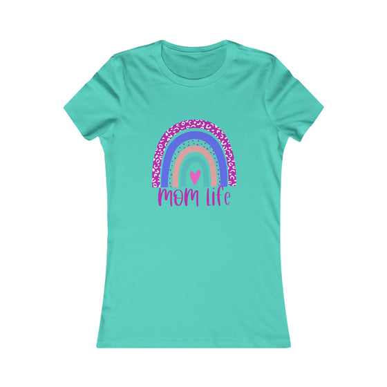 CHILL STITCH – Women’s Bella Canvas – Mom T-shirt –Mom Life Rainbow