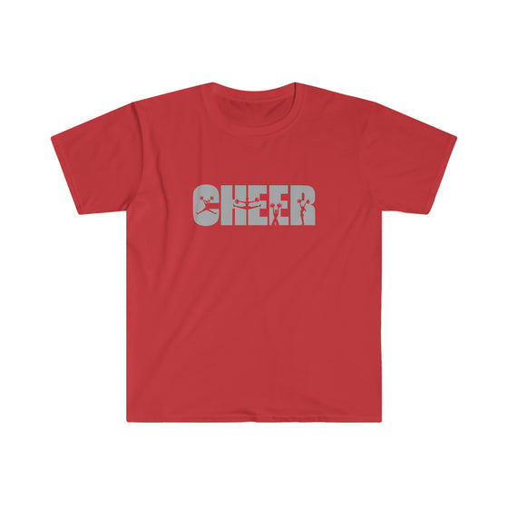 CHILL STITCH – Sporting Name Athlete Silhouettes - Unisex Soft Style T-Shirt – Cheer Cheerleading