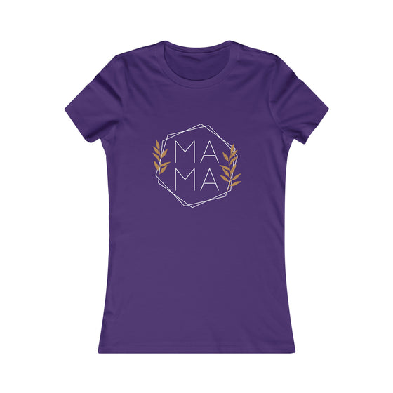 CHILL STITCH – Women’s Bella Canvas – Mama T-shirt – Mama Leaves Hexagonal