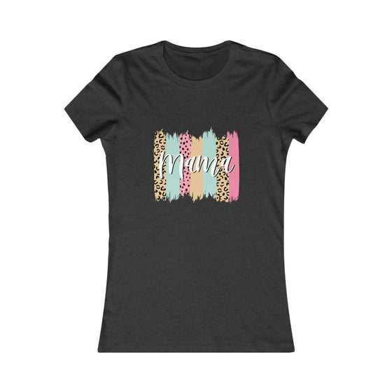 CHILL STITCH – Women’s Bella Canvas – Mom T-shirt –Mama Paint Strokes Leopard