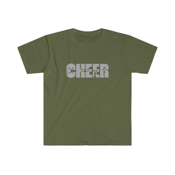 CHILL STITCH – Sporting Name Athlete Silhouettes - Unisex Soft Style T-Shirt – Cheer Cheerleading