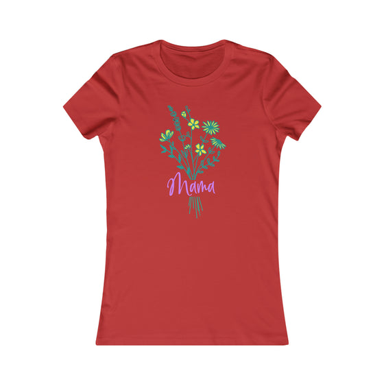 CHILL STITCH – Women’s Bella Canvas – Mama T-shirt – Mama Wildflower Bouquet