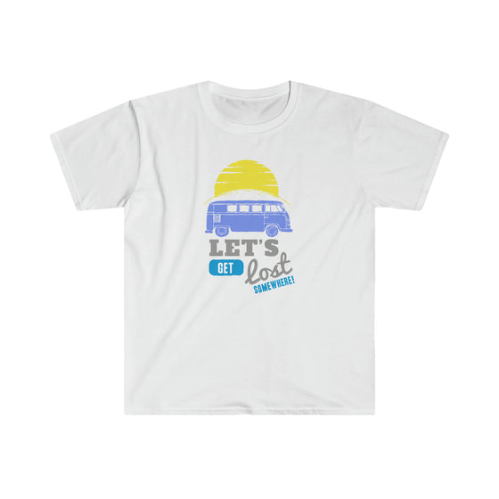 CHILL STITCH – Outdoor Camping Life - Unisex Softstyle T-Shirt – VW Bus Let's Get Lost