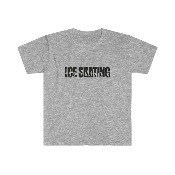 CHILL STITCH – Sporting Name Athlete Silhouettes - Unisex Soft Style T-Shirt – Ice Skating