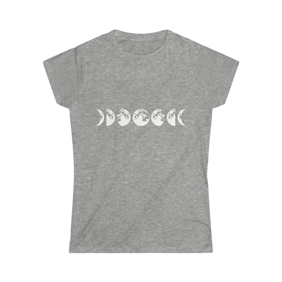 Yoga Shirt | Meditation Moon Lunar Phases | Women's Soft style Tee T-Shirt