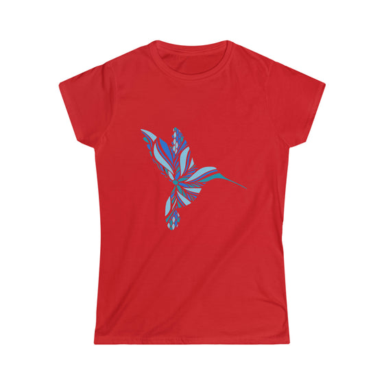 Boho Bohemian Women’s Softstyle Tee T-shirt | Mandala Hummingbird