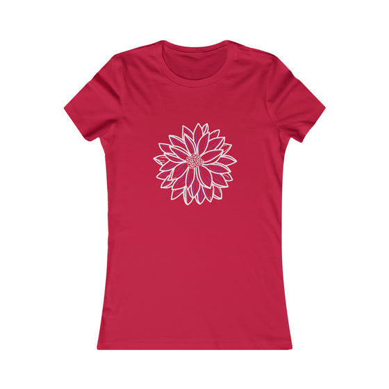 CHILL STITCH – Women’s Bella Canvas -T-shirt – Spring Dahlia