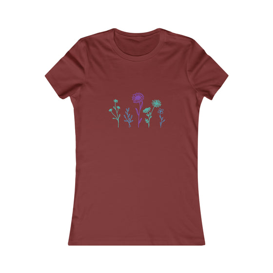 CHILL STITCH – Women’s Bella Canvas -T-shirt –  Flower Row