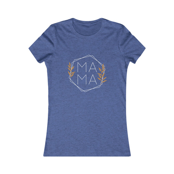 CHILL STITCH – Women’s Bella Canvas – Mama T-shirt – Mama Leaves Hexagonal