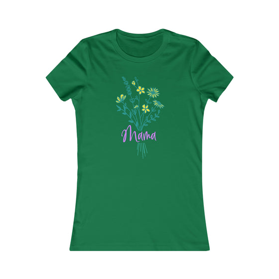 CHILL STITCH – Women’s Bella Canvas – Mama T-shirt – Mama Wildflower Bouquet