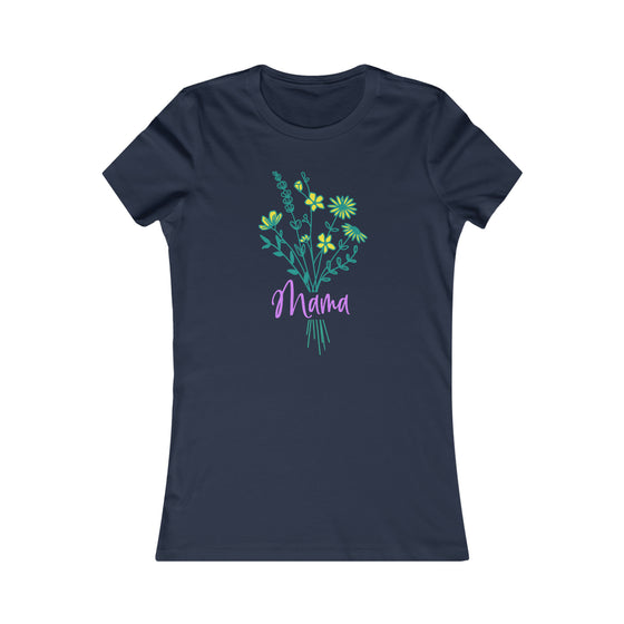 CHILL STITCH – Women’s Bella Canvas – Mama T-shirt – Mama Wildflower Bouquet