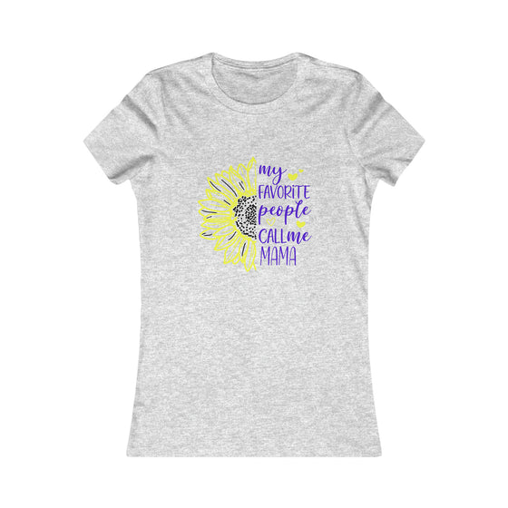 CHILL STITCH – Women’s Bella Canvas – Mama T-shirt – Mama Favorite Sunflower