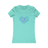 CHILL STITCH – Women’s Bella Canvas -T-shirt –  Flower Heart