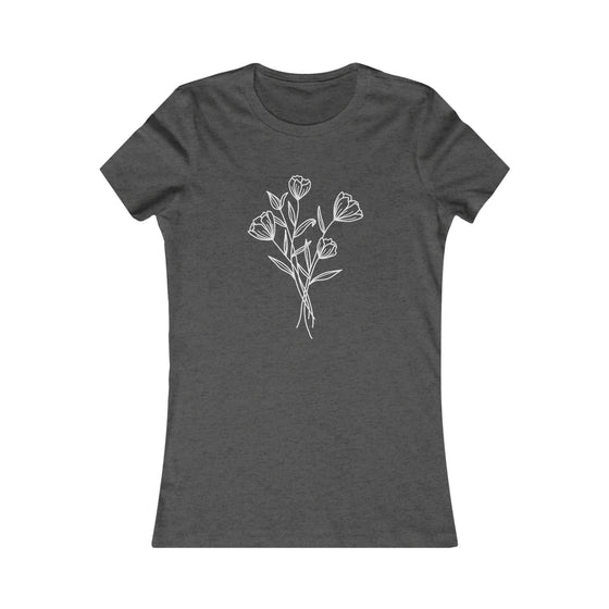 CHILL STITCH – Women’s Bella Canvas -T-shirt –  Flower Boquete Trio