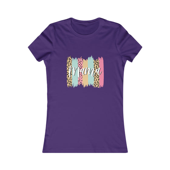 CHILL STITCH – Women’s Bella Canvas – Mom T-shirt –Mama Paint Strokes Leopard