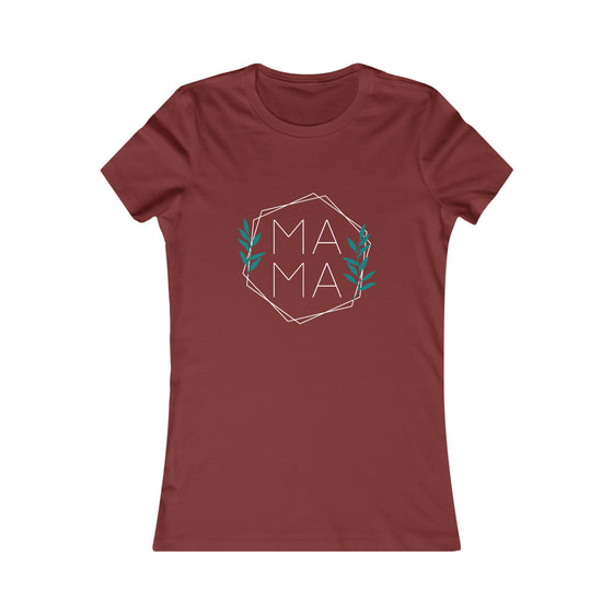 CHILL STITCH – Women’s Bella Canvas – Mama T-shirt – Mama Leaves Hexagonal