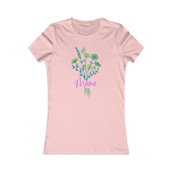 CHILL STITCH – Women’s Bella Canvas – Mama T-shirt – Mama Wildflower Bouquet