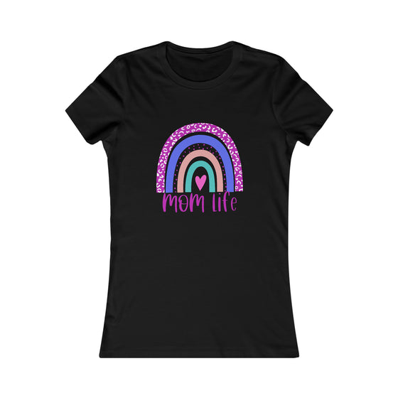 CHILL STITCH – Women’s Bella Canvas – Mom T-shirt –Mom Life Rainbow