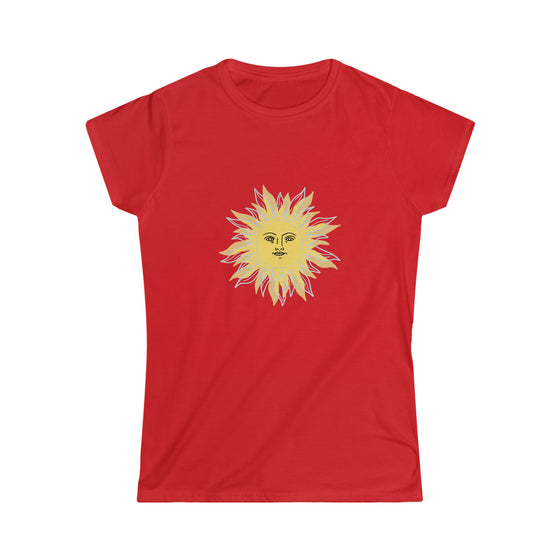 CHILL STITCH | Women's Soft style Tee  Sun's Face Warmth T-shirt