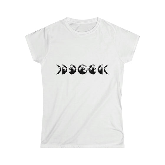 Yoga Shirt | Meditation Moon Lunar Phases | Women's Soft style Tee T-Shirt