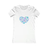 CHILL STITCH – Women’s Bella Canvas -T-shirt –  Flower Heart